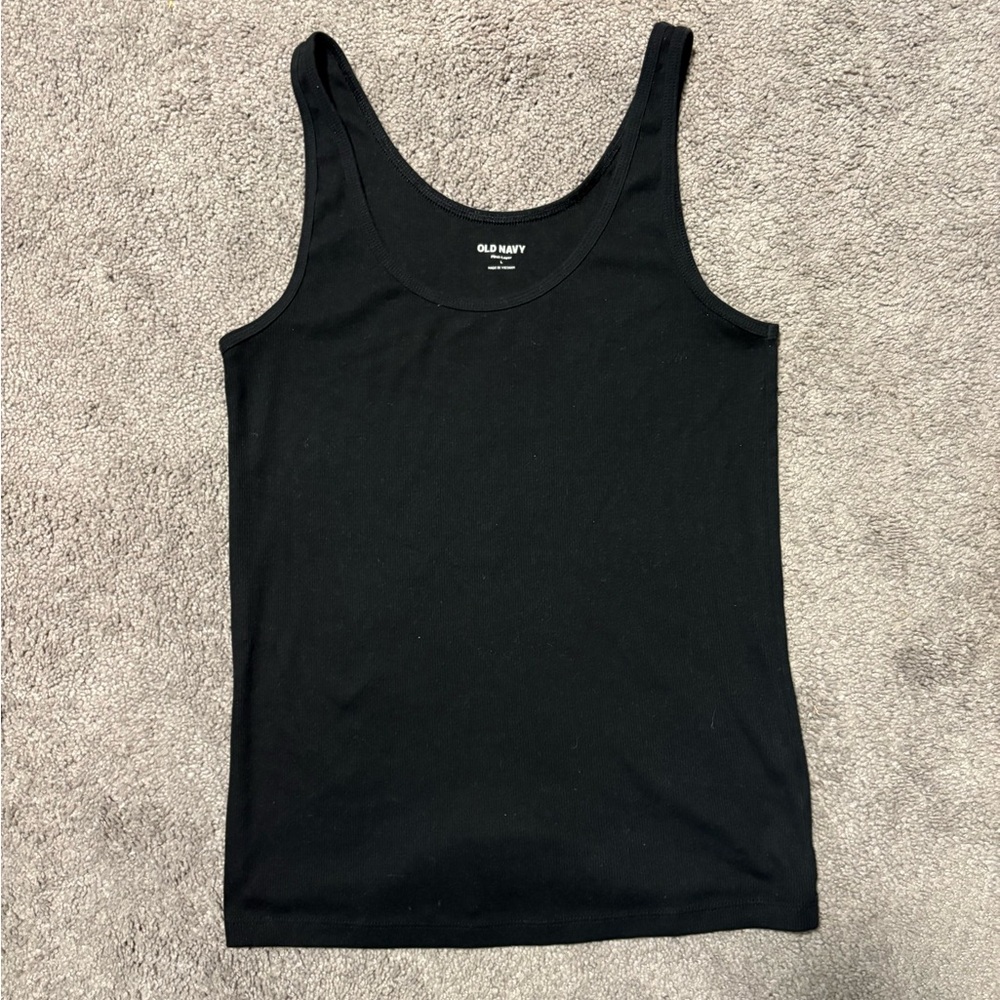 Old Navy Black Fitted Tank Top